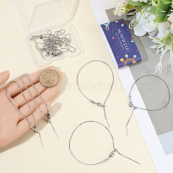 12Pcs 1MM Brass Box Chain Adjustable Slider Bracelets&nbsp;KK-SC0007-32P