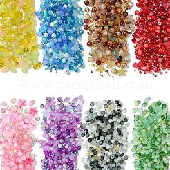 ピンク色のミックススタイルのガラスビーズセット  混合図形  ピンク  0.3~8x2mm  穴：0.8~1.6mm&nbsp;DIY-YW0009-59