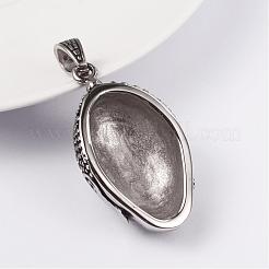 316サージカルステンレスペンダント  仏頭  アンティークシルバー  42x24x13mm  穴：5mm&nbsp;STAS-L186-082AS