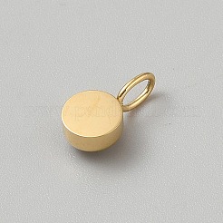 ステンレス製のラインストーンチャーム  フラットラウンドのチャーム  黄水仙  15.5x8x5.5mm  穴：5.5x3.5mm&nbsp;STAS-TAC0002-87C