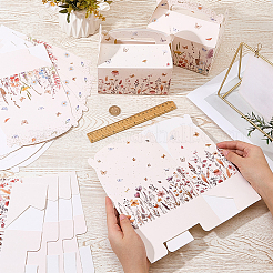 12Pcs 2 Styles Floral Printed Portable Paper Candy Gift Tote Boxes&nbsp;CON-CP0001-020