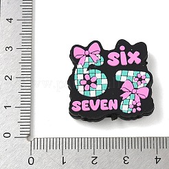 Number 6 7 Theme Cartoon Silicone Beads&nbsp;SIL-E013-02D