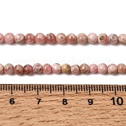 ラウンド天然ロードクロサイトビーズ連売り  4~5mm  穴：1mm  約98個/連  14.56~14.96インチ（37~38cm）&nbsp;G-F289-21-4mm-01