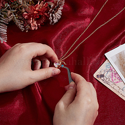 1Pc Alloy Glass Photo Frame Living Memory Floating Locket Pendant Rolo Chain Necklaces for Women&nbsp;NJEW-BM0001-01C