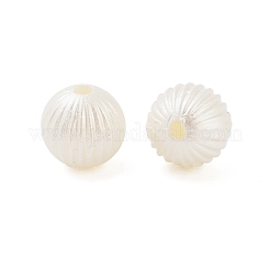 ABS プラスチック模造パールビーズ  ラウンド  ホワイト  8mm  穴：1.5mm  約1023個/500g&nbsp;MACR-K350-10B