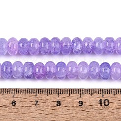 ガラスビーズ連売り  模造アメジスト  ロンデル  染め  紫色のメディア  8~8.5x4.5~5mm  穴：1~1.2mm  約155~159個/連  30.12~31.30インチ（76.5~79.5cm）&nbsp;GLAA-N059-5x8mm-38