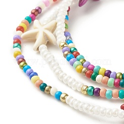 Summer Jewelry Starfish Waist Bead&nbsp;NJEW-C00028-03
