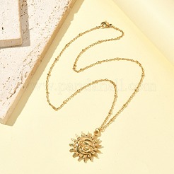 PVD Vacuum Plating 304 Stainless Steel Pendant Necklace for Girl Women&nbsp;NJEW-JN04280-01