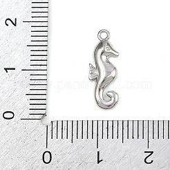 304ステンレスペンダント  海のテーマ  変色防止  タツノオトシゴ  16.5x6x2.5mm  穴：1.2mm&nbsp;STAS-C140-01D-P