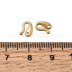304ステンレススチール製ティアドロップ型フック留め具  18KGP本金メッキ  7x5x1.5mm  穴：1mm&nbsp;SA-CBACB61-12G