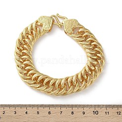 Brass Cuban Chain Bracelets for Women Men&nbsp;BJEW-R016-01G-02