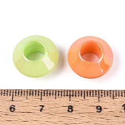 Pearlized UV Plating Opaque Acrylic European Beads&nbsp;SACR-T017-61M