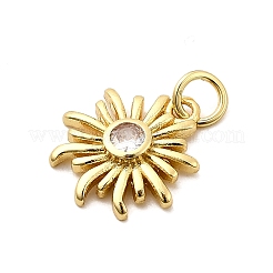 Sun Brass Micro Pave Cubic Zirconia Pendants&nbsp;KK-C134-11G-07