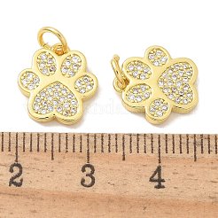 Rack Plating Brass Micro Pave Cubic Zirconia Pendants&nbsp;KK-K293-38G