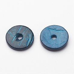 混合色緩いココナッツドーナツビーズ  15x3mm  穴：3mm&nbsp;X-COCO-I002-013