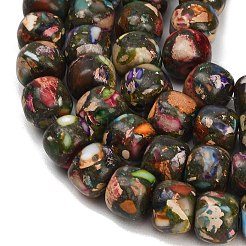 染色合成インペリアルジャスパービーズ連売り  バレル  カラフル  10x8mm  穴：1mm  約47~48個/連  15.28~15.47''（38.8~39.3センチメートル）&nbsp;GG-CBAA20A-03C