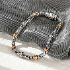 304 Stainless Steel Mesh Chain Bracelets for Women&nbsp;BJEW-Z087-15P