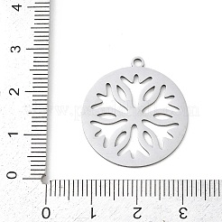 クリスマス 201 ステンレス ペンダント  花  26x24x1mm  穴：1.8mm&nbsp;STAS-C156-01P-P