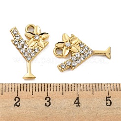 UV Plating Alloy Rhinestone Pendants&nbsp;ALRI-C009-01G
