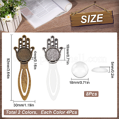 DIY Blank Dome Hamsa Hand Bookmark Making Kit&nbsp;DIY-SC0021-03