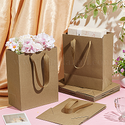 Rectangle Kraft Paper Gift Storage Bags with Handles&nbsp;CARB-WH0023