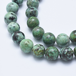 Natural African Turquoise(Jasper) Beads Strands&nbsp;G-E444-47-10mm