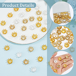 120Pcs 3 Colors Zinc Alloy Bead Caps&nbsp;FIND-SC0022-69