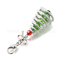 Aluminum Glass Charistmas Tree Pendant Decoration&nbsp;HJEW-JM04027