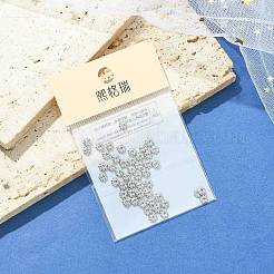 シェグレース真鍮スペーサービーズ  花  カドミウムフリー＆ニッケルフリー＆鉛フリー  プラチナメッキ  4.5x1.5mm  穴：1mm&nbsp;XGRQ1H259-333P