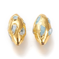 Golden Plated Brass Beads&nbsp;G-P439-A01