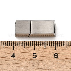 304ステンレススチールスナップロック留め具  長方形  ステンレス鋼色  19.5x8x6mm  穴：6x2.5mm&nbsp;STAS-U055-02A-P