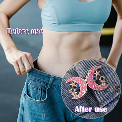 4 Pairs 4 Colors Platinum Alloy Enamel Waist Tighteners&nbsp;AJEW-TA0002-66