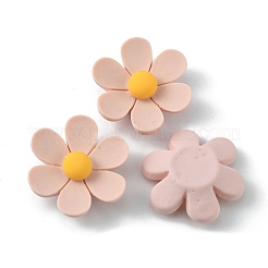 オペーク樹脂カボション  花  ピンク  31x34x10mm&nbsp;RESI-WH0026-75C-03