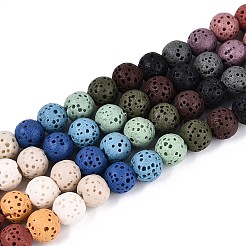 Natural Lava Rock Beads Strands&nbsp;G-N257-17A-01