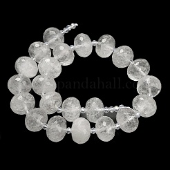 Natural Quartz Crystal Beads Strands&nbsp;G-L642-I02-18x13mm