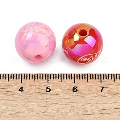 Opaque UV Plating Acrylic Beads&nbsp;PACR-P005-05