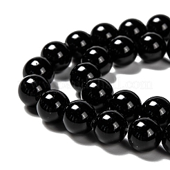 Natural Eyeless Obsidian Beads Strands&nbsp;X-G-K123-06-8mm