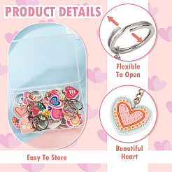 18Pcs 18 Styles Valentine's Day PVC Keychains&nbsp;KEYC-TA0001-56