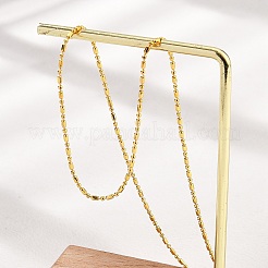 真鍮のボールチェーンネックレス  長持ちメッキ  ゴールドカラー  17.80インチ（45.2cm）&nbsp;KK-P304-03G