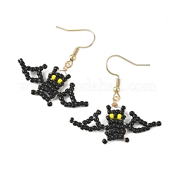 Halloween Glass Seed Bead Dangle Earrings&nbsp;EJEW-MZ00769-03