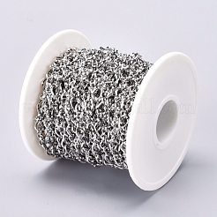 変色しにくい304ステンレススチール製フィガロチェーン  図8チェーン  溶接されていない  スプールで  ステンレス鋼色  0.8mm  リンク：7x4.5x0.8mmと6.5x4x0.8mm  約32.8フィート（10m）/ロール&nbsp;CHS-L001-138-0.8mm