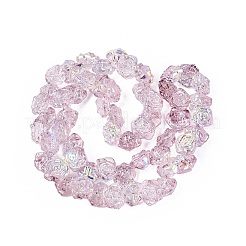 Electroplate Transparent Glass Beads Strands&nbsp;EGLA-N056-02A-04