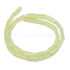 天然新しいヒスイの​​ビーズ連売り  直方体の  12.5~13.5x3~5x3~4.5mm  穴：1mm  約30~32個/連  15.1~15.9インチ（38.5~40.5cm）&nbsp;G-F631-E02