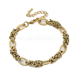 304 Stainless Steel Ovel Link Chain Anklets for Men Women&nbsp;AJEW-Q010-001G