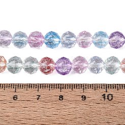 Crackle Transparent Glass Beads Strands&nbsp;GLAA-N063-8mm-M