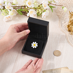 Rectangle PU Leather Slant Back Badge Storage Boxes&nbsp;CON-WH20008-20B