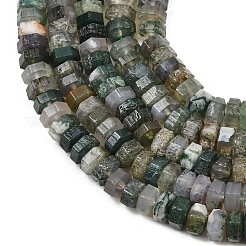 Natural Moss Agate Beads Strands&nbsp;G-G317-A26-3X6MM