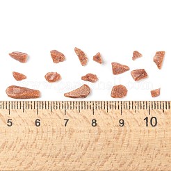 合成ゴールドストーン金砂石ビーズ  穴なし/ドリルなし  チップ  2~8x2~4mm  50グラム  約850個/セット&nbsp;G-FS0001-14