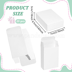 折りたたみクラフト紙の郵便受け  長方形  ホワイト  9.7x7x3cm&nbsp;CON-WH0100-75