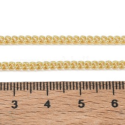 2.5mm径の真鍮カーブチェーンネックレス（女性用）  長持ちメッキ  ゴールドカラー  16.14インチ（41cm）&nbsp;KK-CBA2293-12G